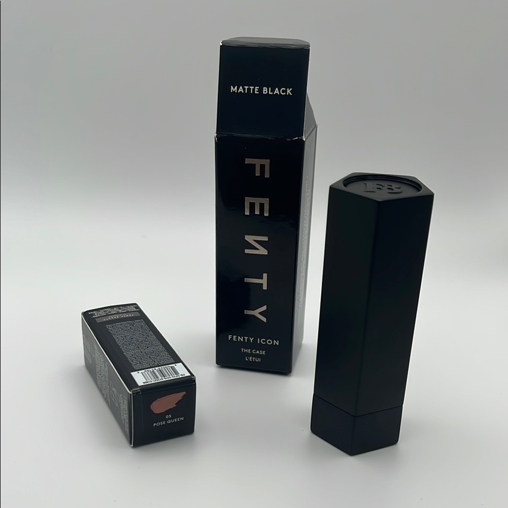 3/$30 🆕Fenty Beauty Duo Matte Black Lipstick Case Semi Matte Lipstick Pose Queen